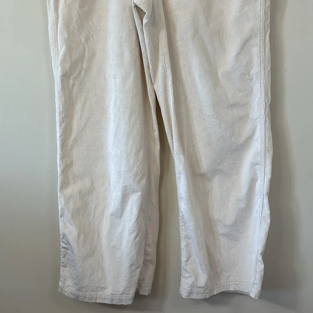 Madewell Emmett 2.0 Wide-Leg Pants in Corduroy Antique Cream Size 12 - Picture 5 of 13